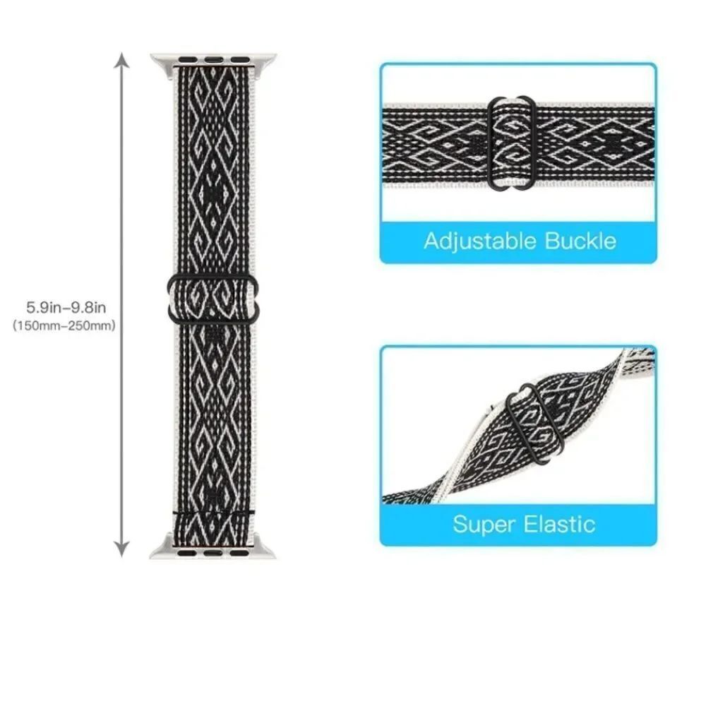 Woven Pattern Stretchy Loop Band for Apple Watch - Picture 3 of 4
